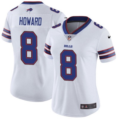 Nike Buffalo Bills #8 O. J. Howard White Women's Stitched NFL Vapor Untouchable Limited Jersey